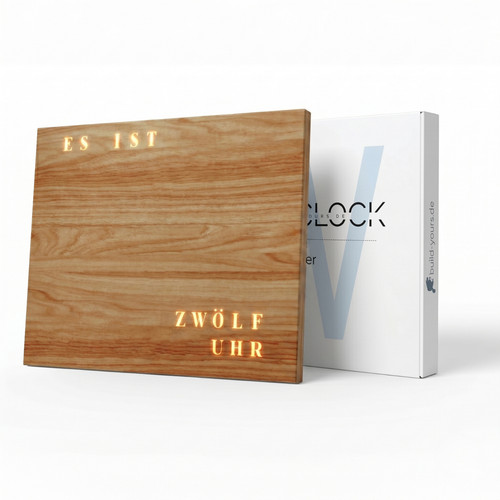 Wordclock jupiter wood - jupiter, 2.0