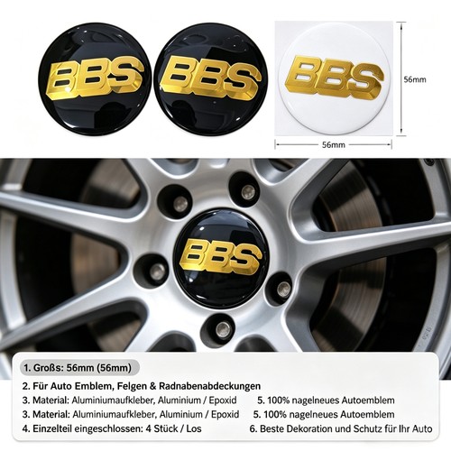 Gold schwarz für - 4x, bbs