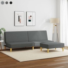 Schlafsofa 2-Sitzer mit Fußhocker Bettsofa Tagesbett Schlafcouch Klappsofa Neu