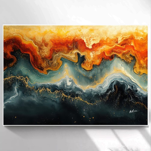 Leinwand bild abstrakt bunt - leinwand,