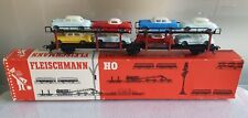 Fleischmann 5275 Autotransporter, Original Pkw-Ladung, H0, 1970, **NEU** in OVP