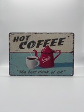 Blechschild Hot Coffee 20x30cm