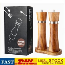 NEU Salz Pfeffermühle Salzmühle Set Salz und Pfeffer Mühle aus Holz Gewürzmühle