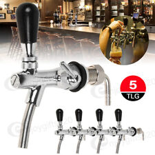 5x Kompensator Zapfhahn m. Schaumtaste Chrom G5/8 Bierhahn Edelstahl Bier Zapfen