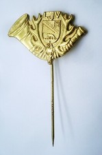 Ehrennadel Jagd Landesjagdverband LJV Sachsen-Anhalt SA Jagdhornbläser Gold