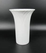 Thomas Porzellan Vase weiss glasiert wohl 70er 80er Jahre Design White Glazed