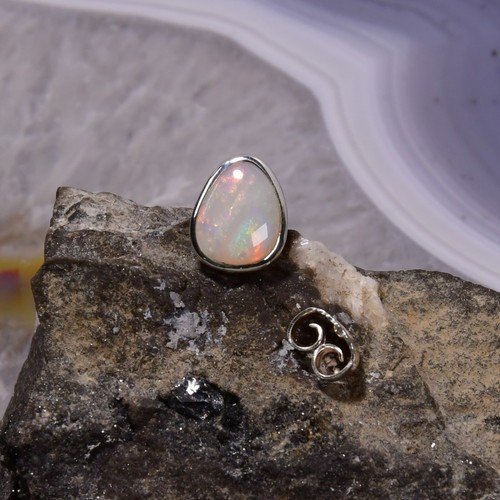 Edelopal ohrring 925er - edelopal,