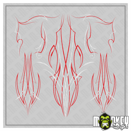 Pinstripe aufkleber set - c,
