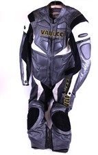 VANUCCI Lederkombi Gr. 56 Grau Einteiler Motorradkombi Rennanzug Overall