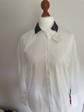 Brunello Cucinelli Hemdbluse Gr.L, Weiss Damen