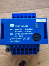 Frei FGSE 145-116 Trafo 220V-240V 50/60Hz  SEC 24V DC 3,15A Netzteil Stromquelle