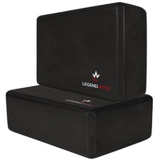 Legendwerk 2x Yoga Block robust und rutschfest - Yogaklotz Doppelpack