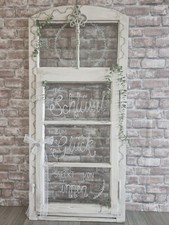 Deko Fenster XXL Vintage shabby Romantik Handmade& Handgeschriebenen Schriftzug