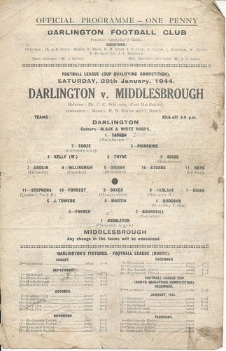 Darlington middlesbrough - darlington, v