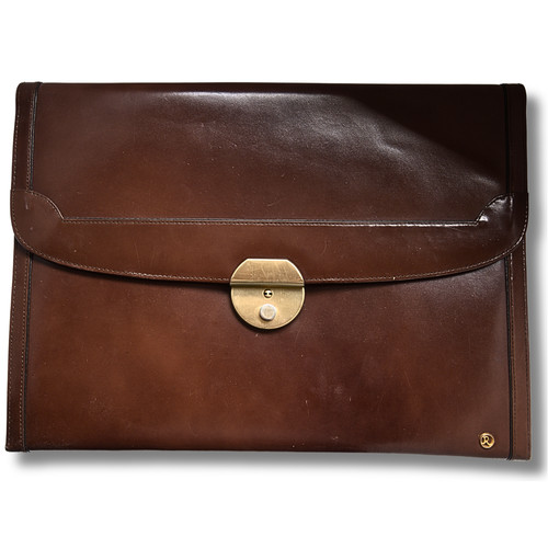 Vintage dokumentenmappe braun - vintage,