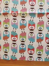 Eulen Baumwolle, bunt Stoff