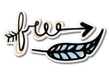 Car Sticker Boho Style Feather