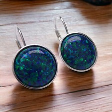 Grüne 12mm Opal Ohrringe  mit