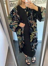 ❤️NEUWERTIG ZARA LIMITED EDITION SEIDE SAMT KIMONO VELOUR PRINT BLUMEN  JACKE