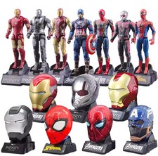 Super Helden Action Figuren Marvel Spielzeug 7 Stück Avengers 17cm Set + Helm