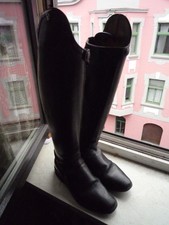 Leder Reitstiefel Cavallo Gr. 6 / 39, Sonderanfertigung,schmaler Schaft, Schwarz