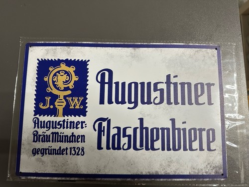 Blechschild augustiner bräu - augustiner,