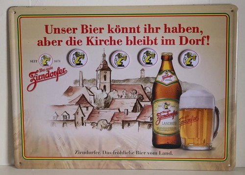 Zirndorfer biere blechschild - biere,