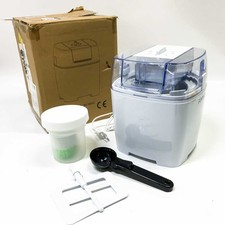 FOOING Eismaschine Speiseeisbereiter 1,5L mit Drehknopf (5 bis 30 Minuten),