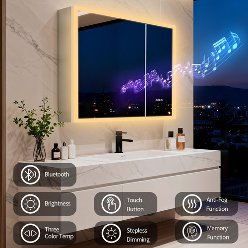 Spiegelschrank mit led - mit,