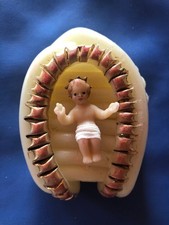 Antike Wachskerze Wachsblock mit Kind