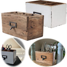 Vintage Holz Cutlery Stiftebox
