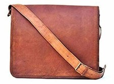 Braun echt vintage - echt, leder