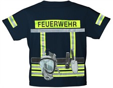 Kinder Feuerwehr T-Shirt Einsatzleiter Jungen Mädchen Geschenk NEU  86-164 