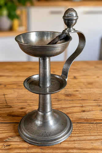 Zinn rüböl lampe jh - rüböl-lampe, |
