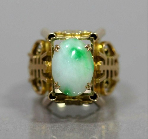 14k gold cabochon - gold, &