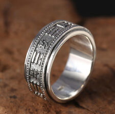 D07 Ring Drehring taoistisch 8 Trigramme Ba Gua Orakel I Ging Silber 925