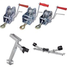 Handseilwinde Bootswinde Anhänger Windenstand Windenbock Stahl Stützhalterung DE