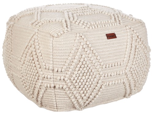 Pouf aus wolle beige 60 - 60, x