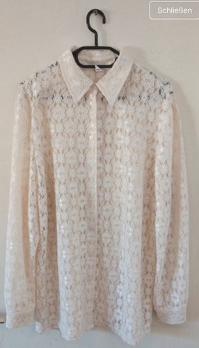 Cremefarbene spitzenbluse zab - spitzenbluse,