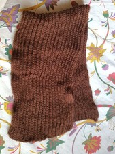Schal 70cm Wolle Selbstgestrickt Handarbeit Herren Damen Unisex Winter Warm 