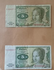 2 X 5 DM Scheine 1980