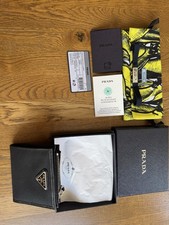 PRADA Geldbörse Nylon Saffiano Schwarz