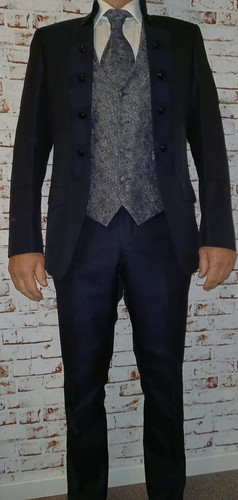 Hochzeitsanzug dunkelblau mit