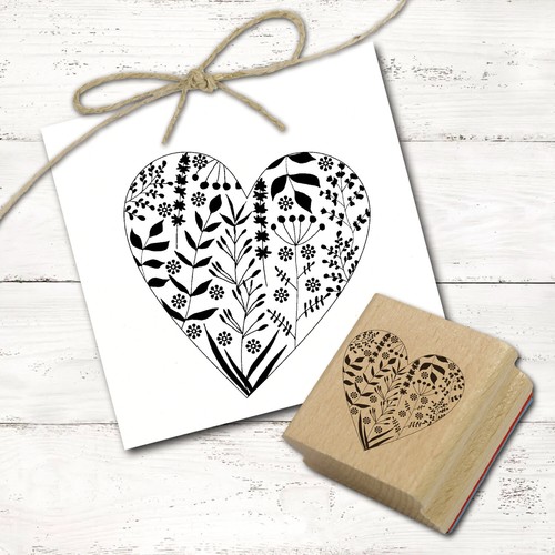 Motivstempel herz mit - herz,