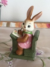 Goebel OSTERN ♥ Hasenschule ♥ Hase Hasenmädchen Schülerin Schulbank ♥ RARITÄT ♥