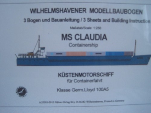 Claudia küstenmotorschiff - claudia,