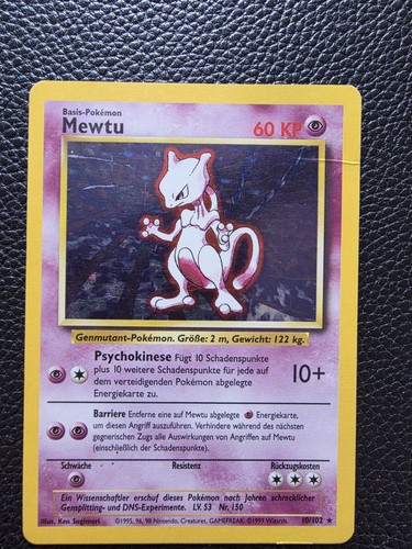 Mewtu pokémon karte - -,