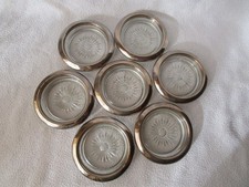 7 alte Gläserteller