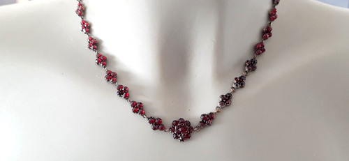 Jugendstil collier granat - jugendstil,