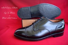 Alden Pferdeleder Shell Cordovan 9,5 E Cap Toe Blucher Black Shell Cordovan Top